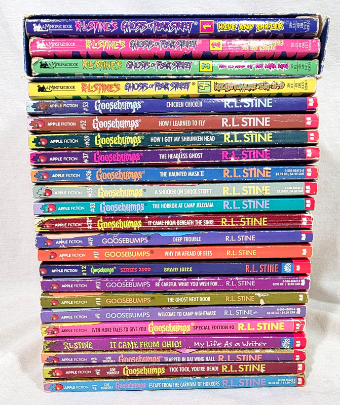Vintage Goosebumps R L Stine Book Lot Box Set Parachute Scholastic 1st Print 90s
