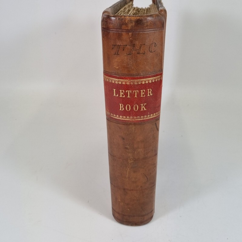 Antique Early 20th Letter Book Account Book Half Calf 29.5cm High Prop gallery