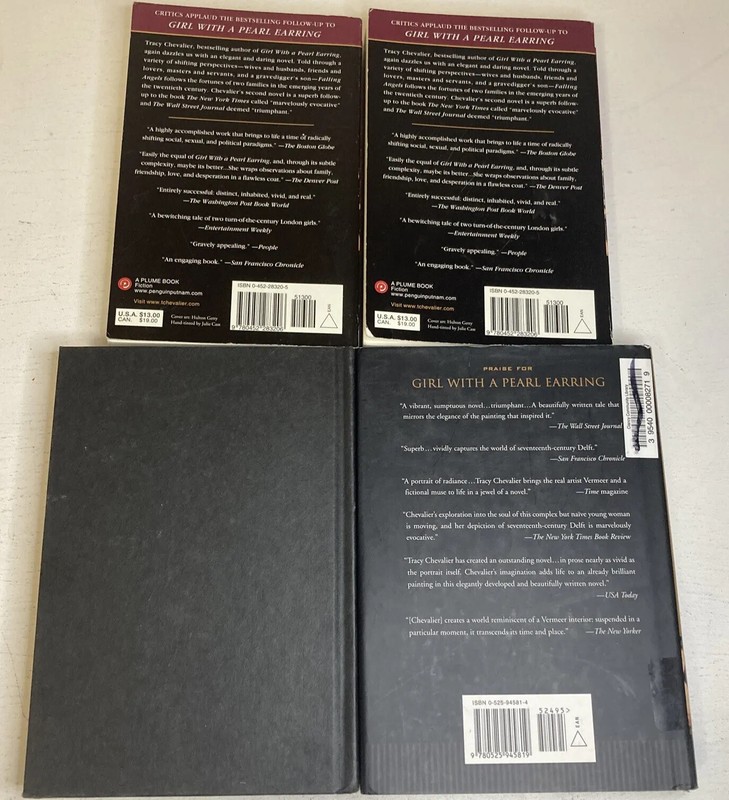 Lot of 4 Copies of Falling Angels A Novel By Tracy Chevalier…. gallery