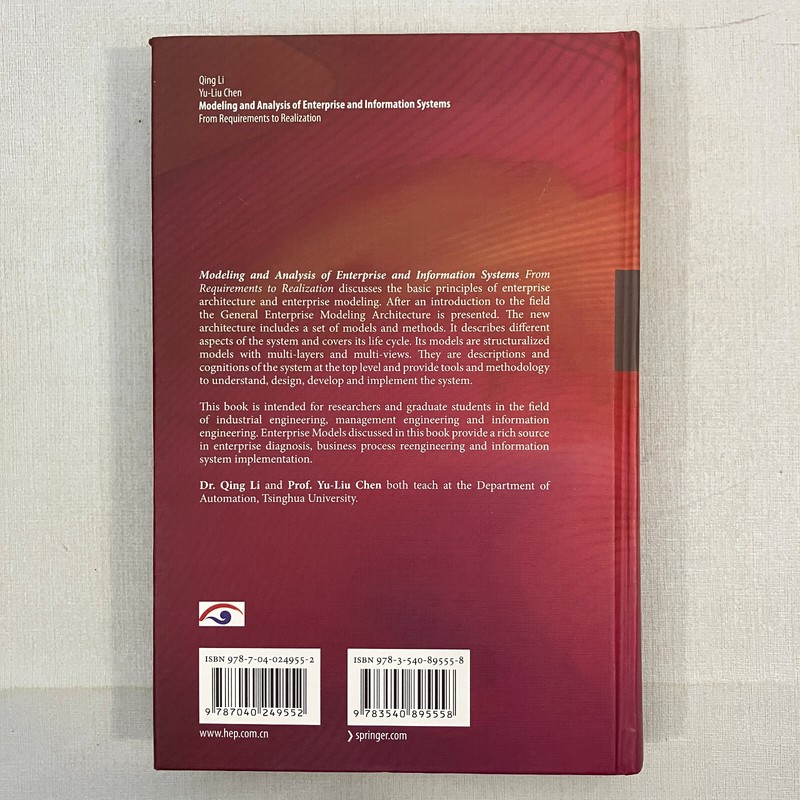 Modeling and Analysis of Enterprise and Information Systems Qing Li Yu Liu Chen gallery