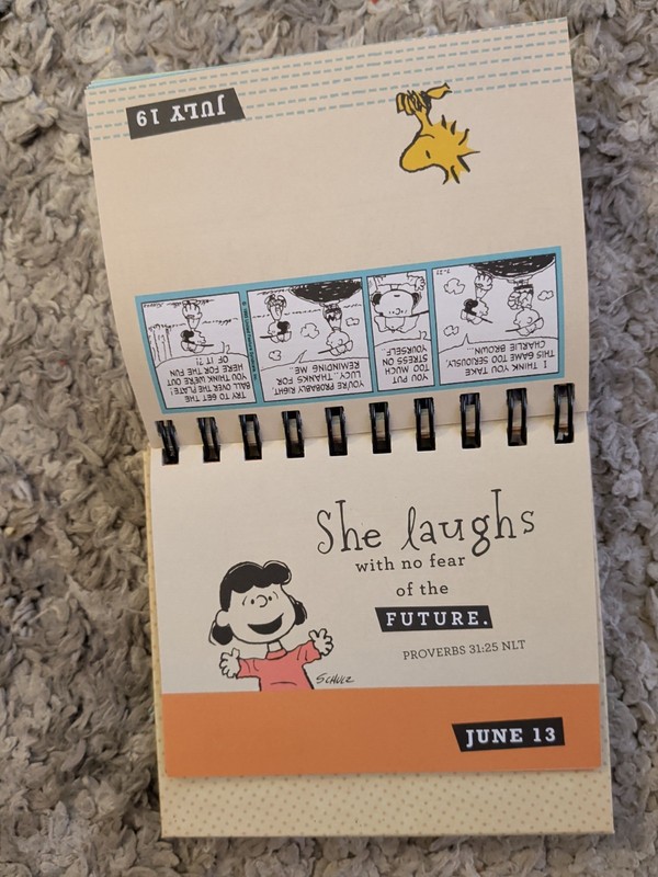 DaySpring Charles Schulz Peanuts Day Brightener Stand Up Calendar Inspirational gallery