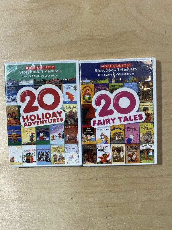 2 Scholastic Storybook Treasuries (20 Fairy Tales / 20 Holiday) DVD Sealed (RY)