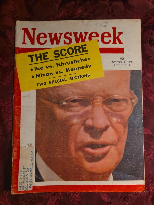 NEWSWEEK magazine October 3 1960 Oct 60 10/03/60 EISENHOWER at the UN