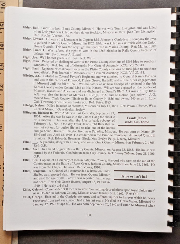 Branded as Rebels, Eakin & Hale, 1995, 2nd Printing with corrections, Missouri gallery