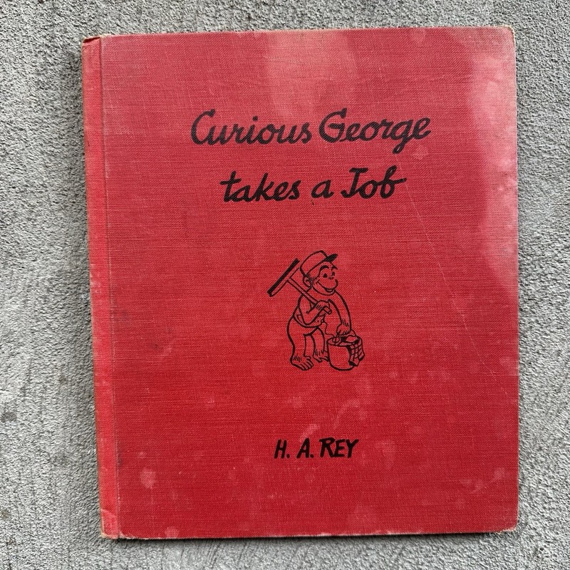 Vtg. Curious George 1941 H.A. Rey Houghton Mifflin Hardback Early Printing