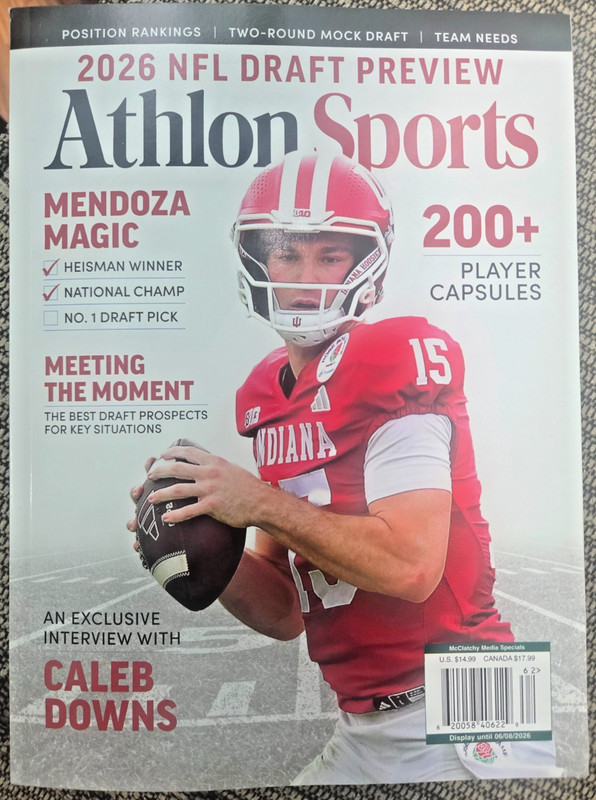 Athlon Sports-2026 NFL Draft Preview-Mendoza Cover-Brand New-Never Read!