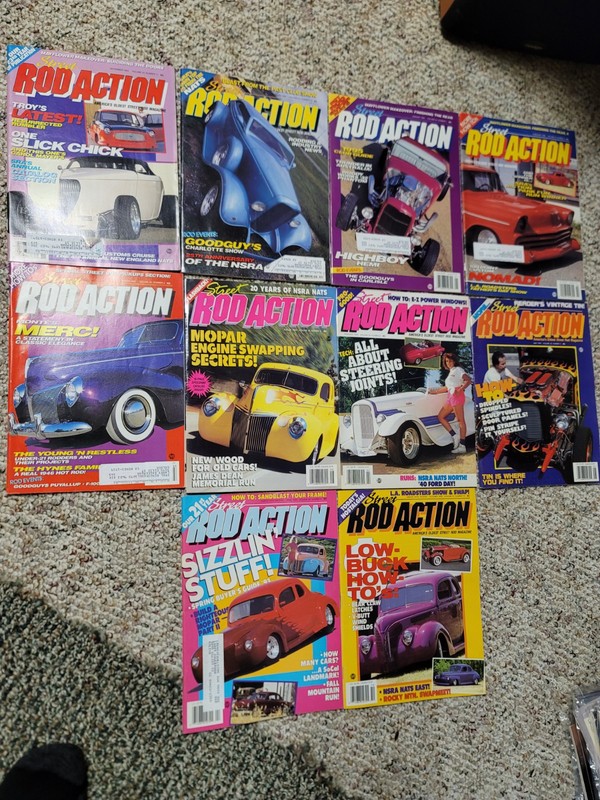 Vintage, Street Rod Action Magazine, Lot of 27 from the mid 1990’s excellent