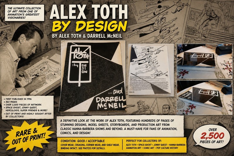 Alex Toth: By Design – 1996 art book – RARE – OUT OF PRINT