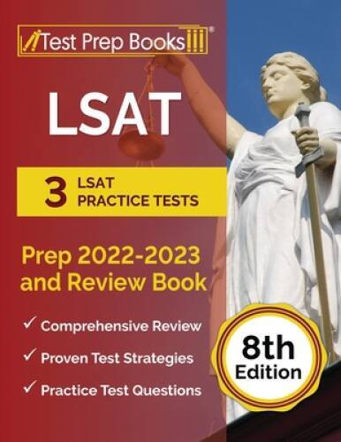 LSAT Prep 2022-2023: 3 LSAT Practice Tests and Review Book: – VERY GOOD