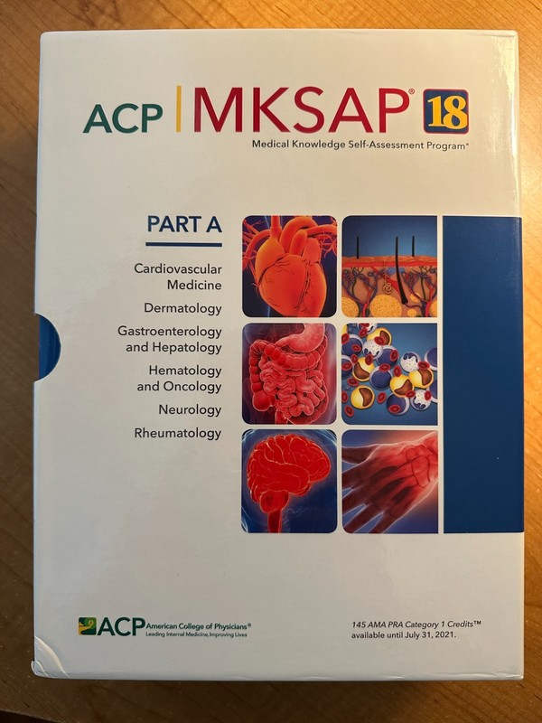 ACP MKSAP 18, medical knowledge self-assessment program, Part A and B