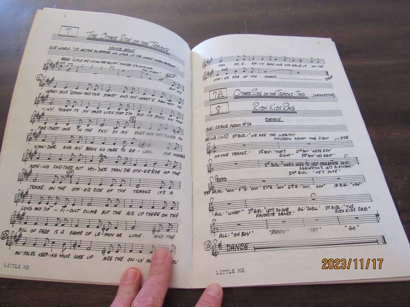 Little Me-Neil Simon-1977-Chorus Part-Song Sheet Music Book-Tams-Witmark Library gallery