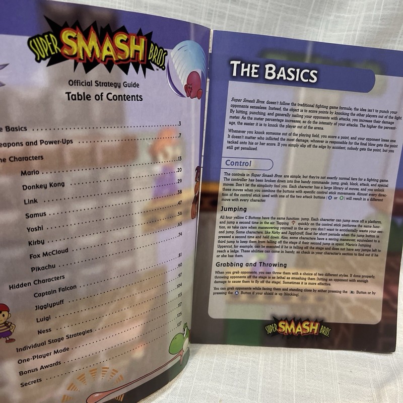 Super Smash Bros Official Strategy Guide Book Brady Games 1999 Nintendo N64 gallery