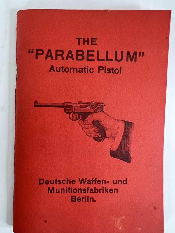 Vintage The Parabellum Automatic Pistol DWM Stoeger Red Pamphlet Luger gallery