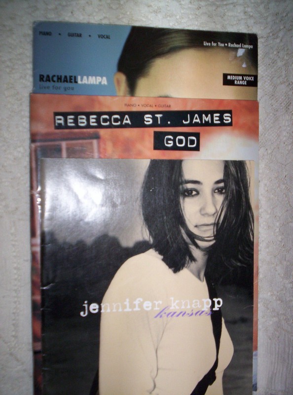 3 songbook lot Jennifer Knapp Kansas Rachael Lampa Live You Rebecca St James God