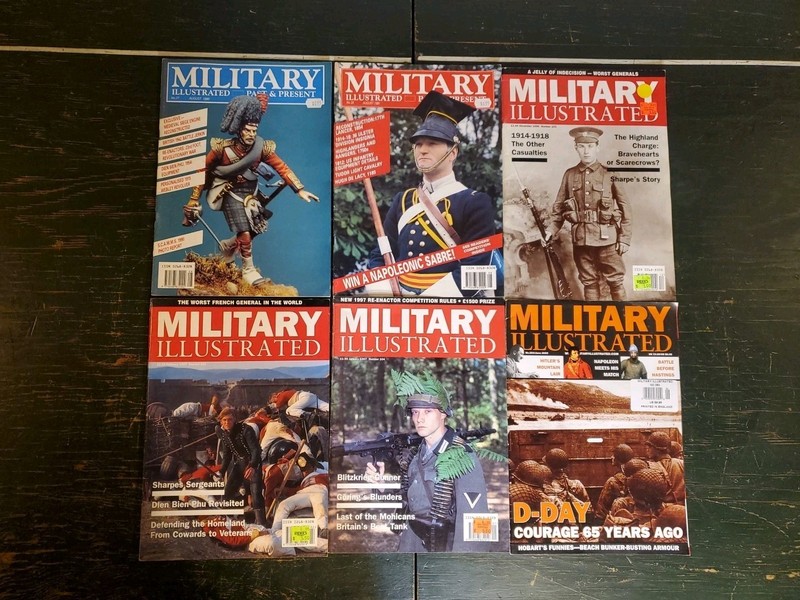 6 mostly Vintage 1990 through 2009 Military Illustrated Magazine Lot