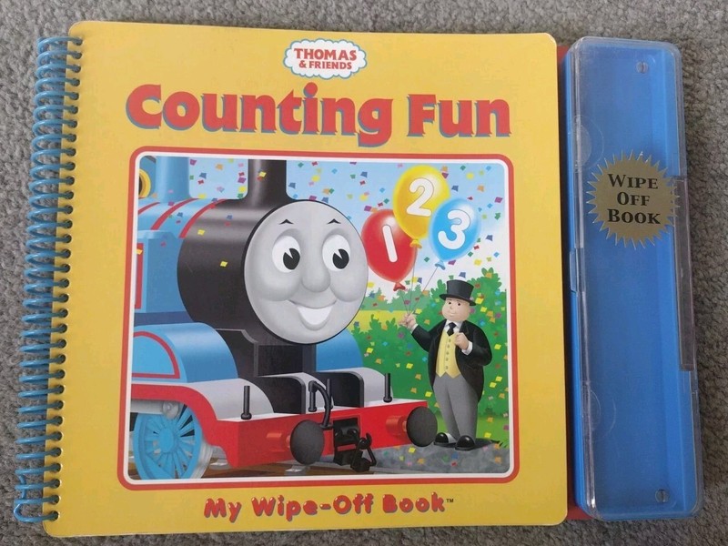 Thomas & Friends My Wipe-Off Book 📚 Hardcover Spiral Bound Counting Fun 3 & Up