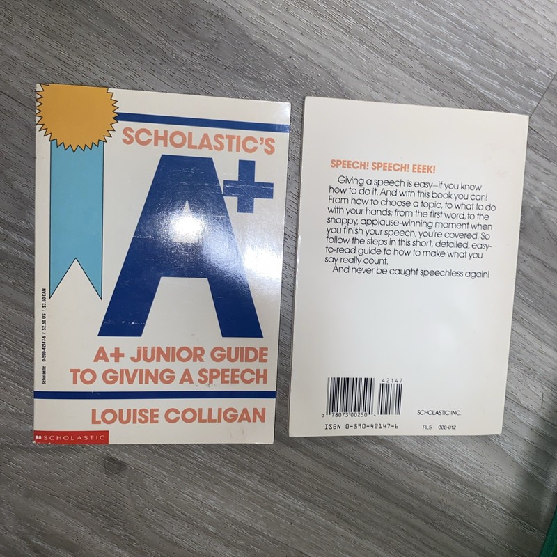 The A-Plus Junior Guide to Giving a Speech – Louise Colligan (1989, Paperback)