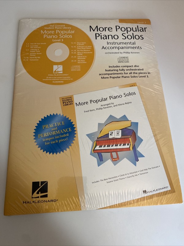 Hal Leonard INSTRUMENTAL ACCOMPANIMENTS CD More Popular Piano Solos LEVEL 3 aba