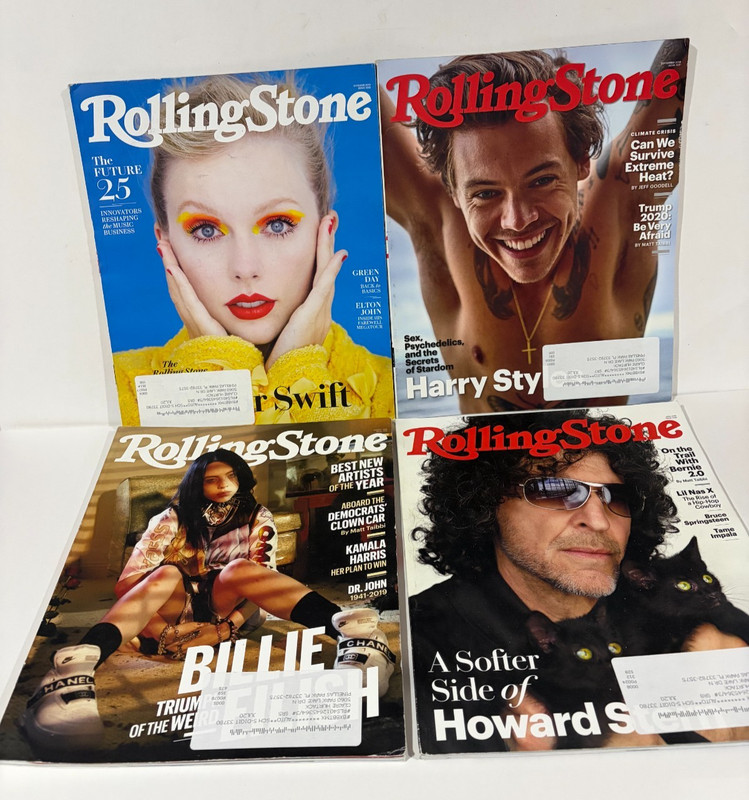 Rolling Stone Magazine Lot of 4 From 2019 Taylor Swift, Billie Eilish, Styles