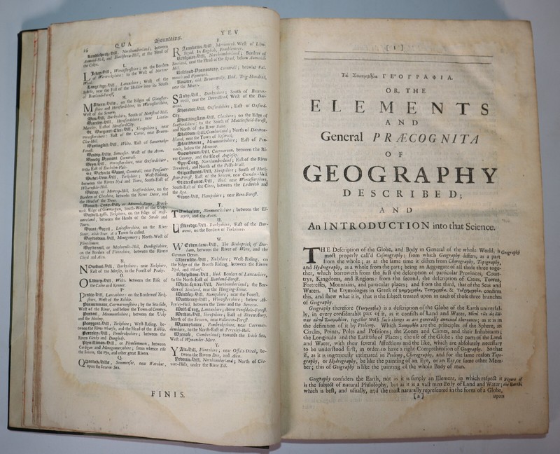 1710 Geographical Dictionary of the Whole World by BOHUN Praecognita Geography gallery