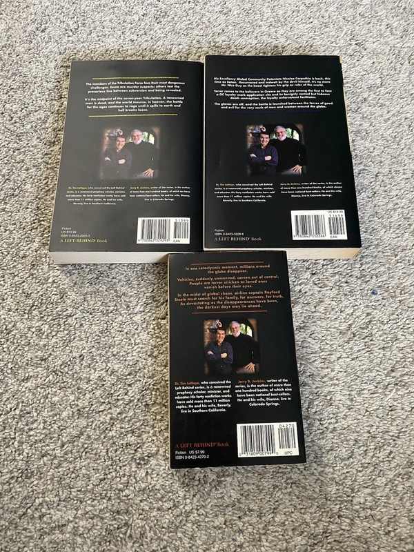 Lot of 3 Left Behind Series Novel books LaHaye Jenkins: Book 1 Book 7 + Book 8 gallery