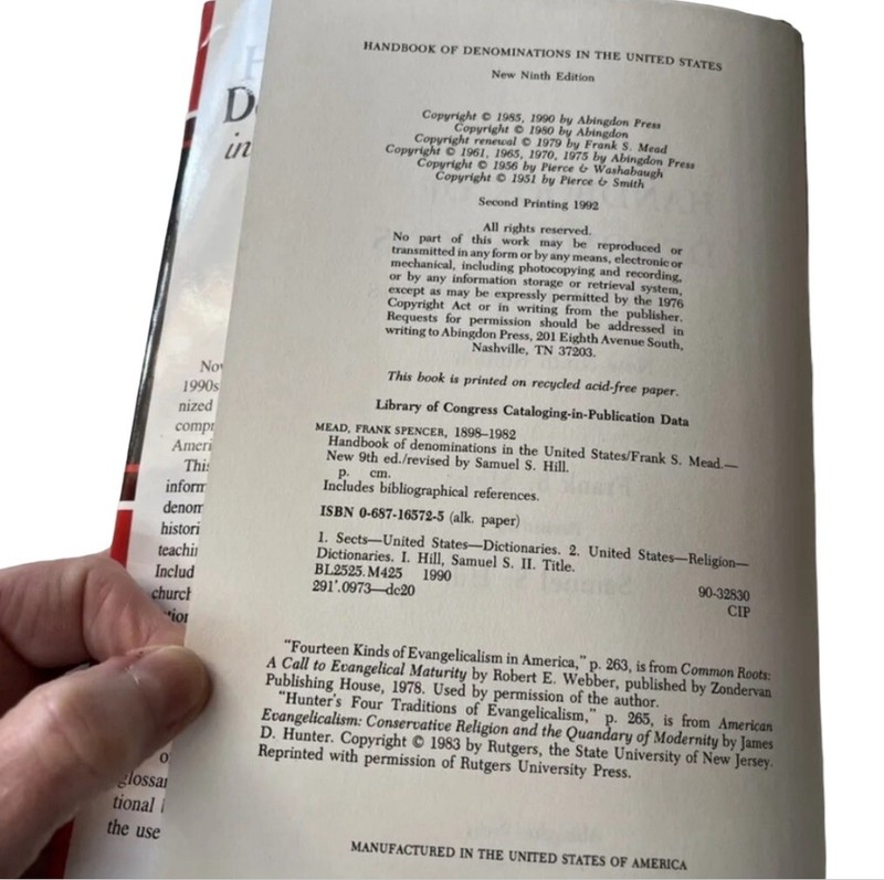 Handbook Of Denominations In The United States Hardcover Book By Frank S. Mead gallery