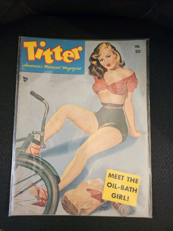 1951 "Titter" Magazine February Pin-Up By Peter Driben Pulp Genre Pulp Fiction gallery