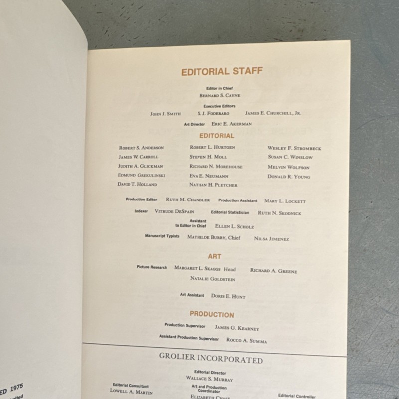 Grolier Encyclopedia Year Book 1975 Hardcover General Knowledge gallery