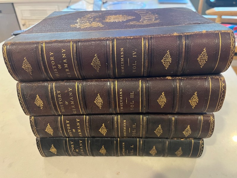 Antique A Popular History Of Germany Wilhelm Zimmermann 4 Volume Set Books 1878