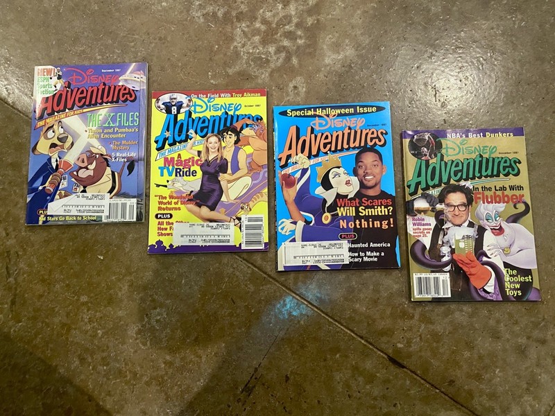 Disney Adventures Magazine Lot 4 (Sept 1997, Oct 97, Nov 97, Dec 97) VINTAGE