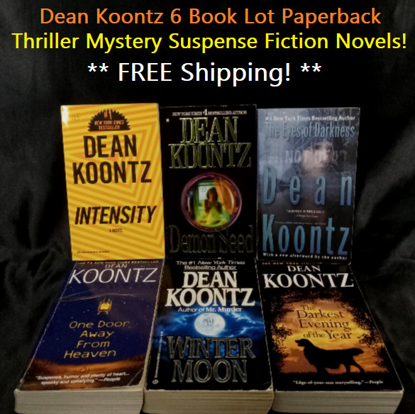 Dean Koontz 6 Book Lot Paperback Thriller Mystery Suspense Fiction Novel Set