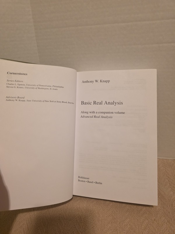 Cornerstones Basic/Advanced Real Analysis 2 Vol Set - 2005, HC gallery