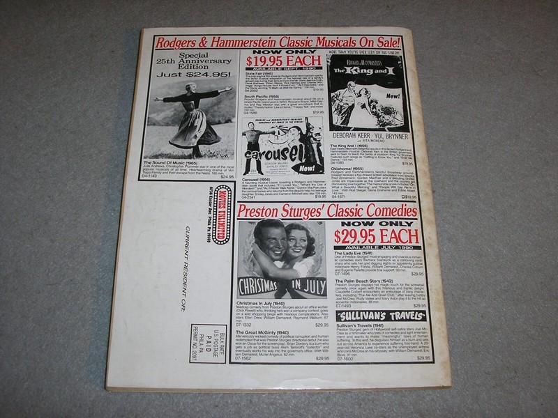 Vintage VHS Movie Book Catalog Film Movies Tapes Unlimited Video Summer 1990 gallery