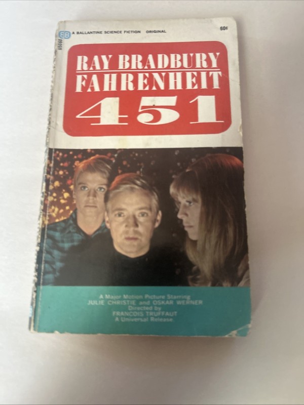 Fahrenheit 451 Ray Bradbury 1967 Movie Tie-In 1st «Bal-Hi» Printing U5060 VG