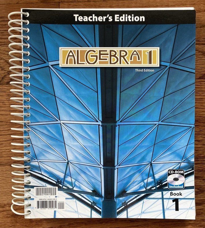 BJU Press Algebra 1 Third Edition Teachers Edition Books 1 and 2 gallery