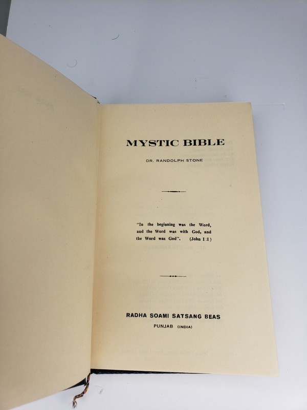 Mystic Bible Dr Randolph Stone 1989 HC 8th Edition Leather Bound Punjab India Pu gallery