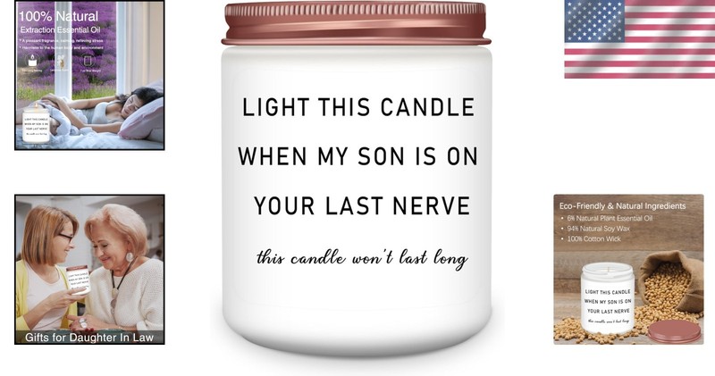 Funny Soy Wax Lavender Candle for Daughter-in-Law - Celebrate Every Occasion gallery