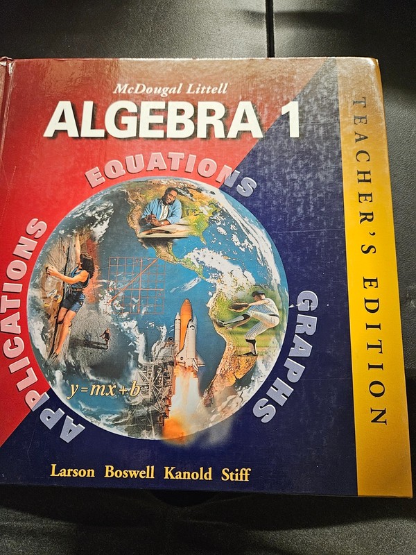 MCDOUGAL LITTELL ALGEBRA 1, TEACHER’S EDITION By Ron Larson like new