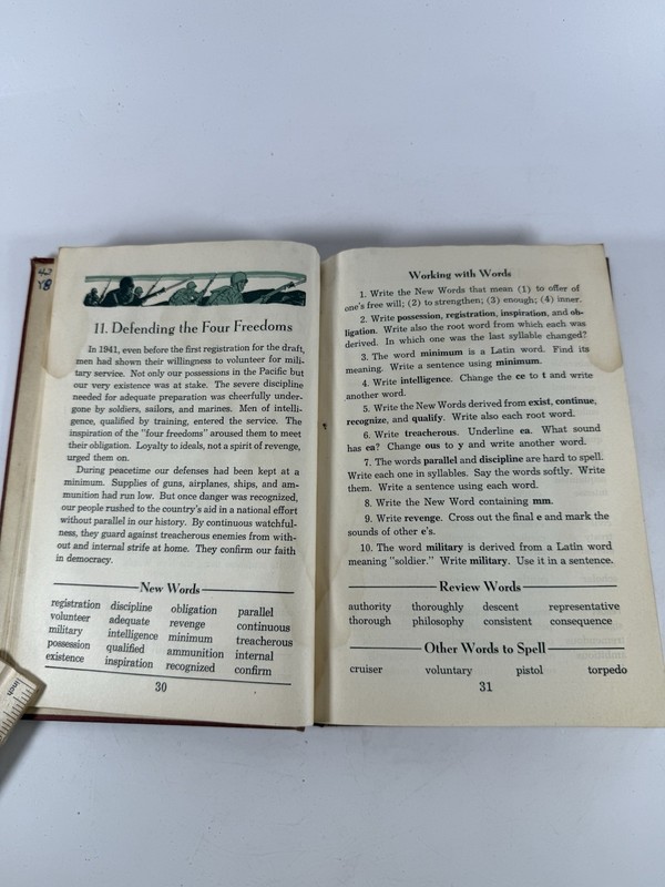 My Spelling Grade 8 by Yoakam & Daw 1943 Vintage School Textbook Ginn & Company gallery