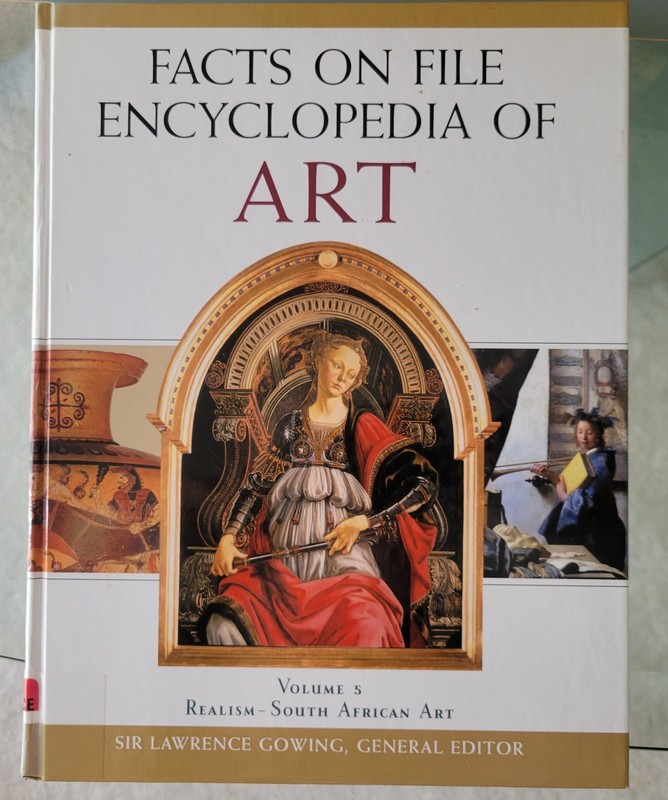Facts on File Encyclopedia of Art Vol 5 Realism Gowing First Edition HC VG
