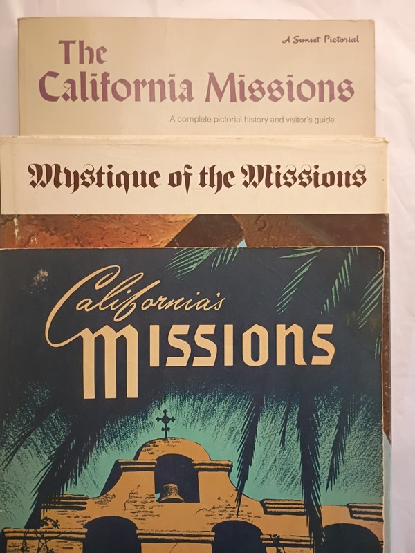 Lot Of Three Vintage California Mission Books Good+ (1053)