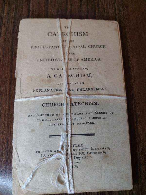 1806 The Catechism Of Protestant Episcopal Church Of United States New York