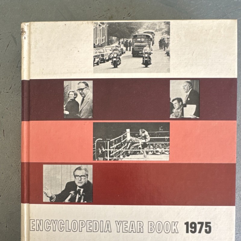 Grolier Encyclopedia Year Book 1975 Hardcover General Knowledge