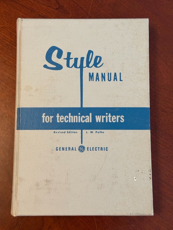 GENERAL ELECTRIC Style Manual For Technical Writers PATHE vtg HC book 1960s