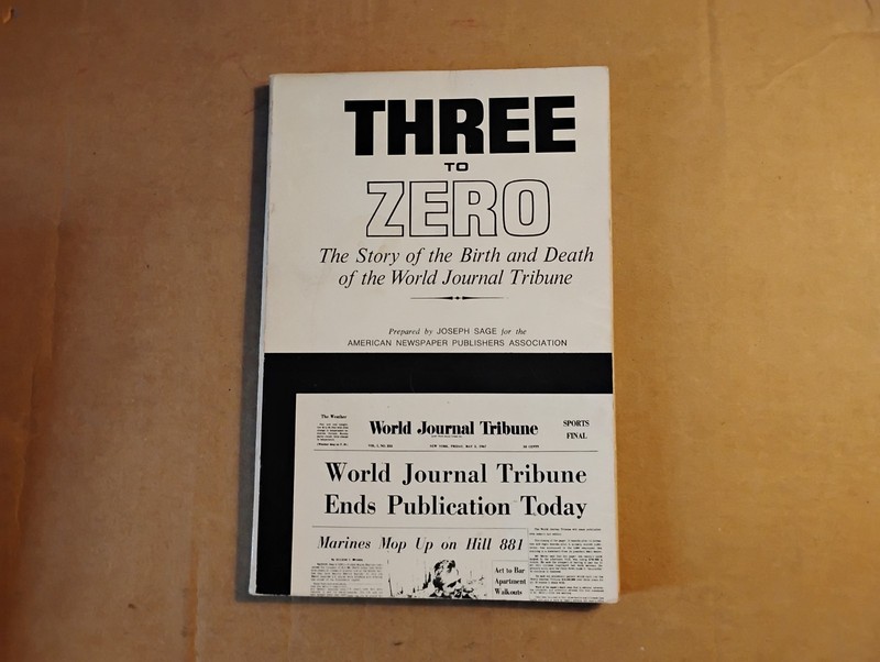 Three to Zero by Joseph Sage 1967 Paperback Good Condition