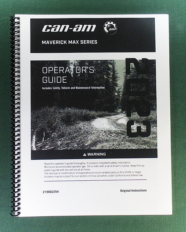 2023 Can-Am Maverick MAX DS Turbo Owner’s Manual: 238 Pages & Protective Covers