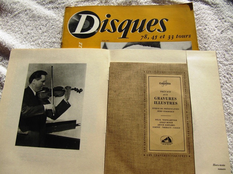 PROMO RECORD HMV Gravures Illustres French 1957 REVUE DISQUES Record Magazine