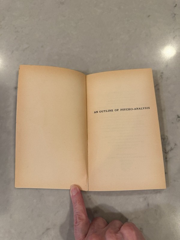 An Outline of Psycho-Analysis, Sigmund Freud, 1969 Norton Library gallery