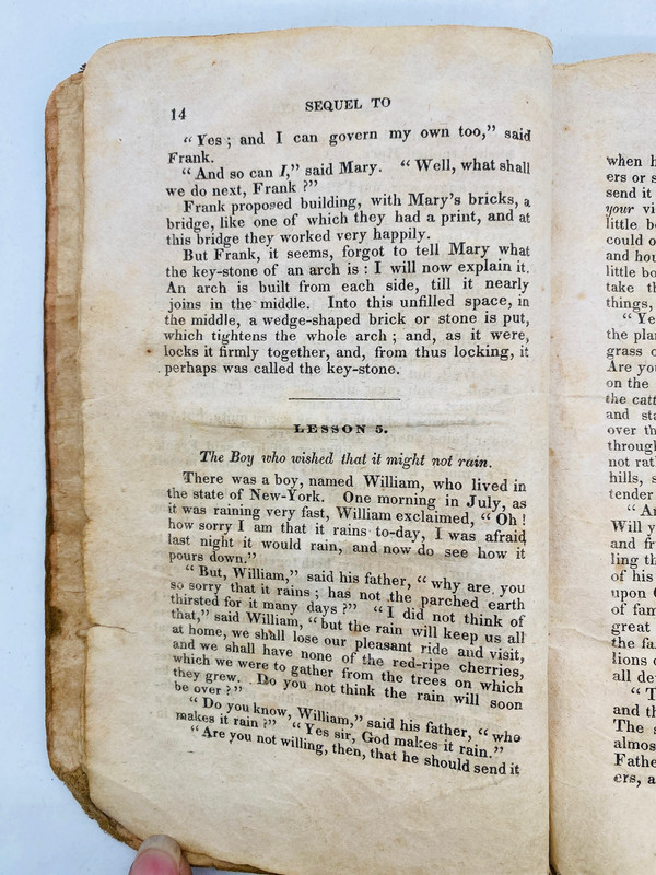 1830 Reading Lessons for Common Schools Illustrated Anthology Antique Book gallery