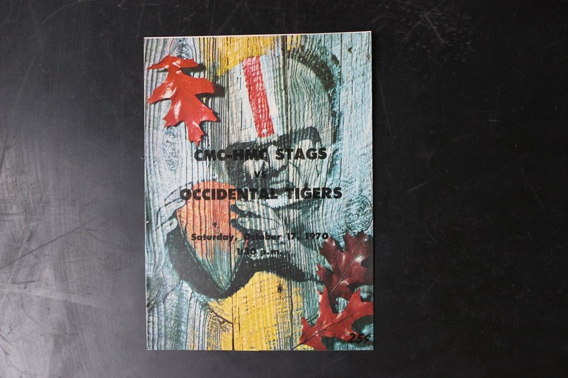 CMC-HMC Stags vs. Occidental Tigers Football Program October 1970 Vintage